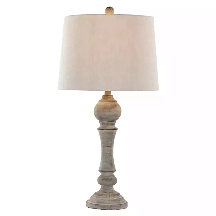 Reclaimed Gray Wilton Table Lamps, Set of 2