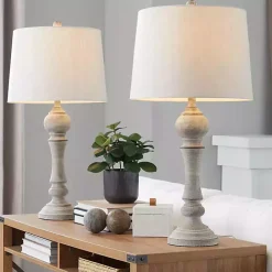 Reclaimed Gray Wilton Table Lamps, Set of 2