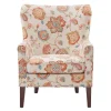 Red Floral Colette Accent Chair