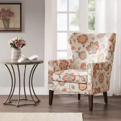 Red Floral Colette Accent Chair