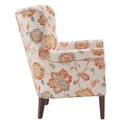 Red Floral Colette Accent Chair