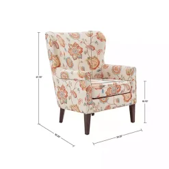 Red Floral Colette Accent Chair