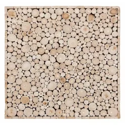 Repurposed Wood Logs Square Coffee Table