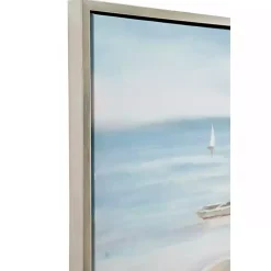 Resting Rowboat Framed Canvas Art Print