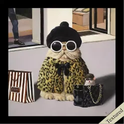 Retail Therapy Cat Framed Art Print