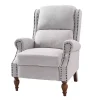 Rosalie Oatmeal Upholstered Manual Recliner