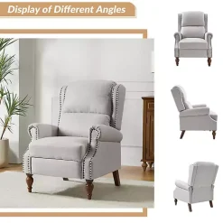 Rosalie Oatmeal Upholstered Manual Recliner