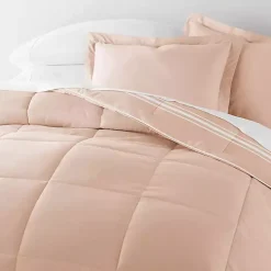 Rose Striped Reversible 3-pc. King Comforter Set