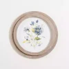 Round Blue Florals I Framed Art Print