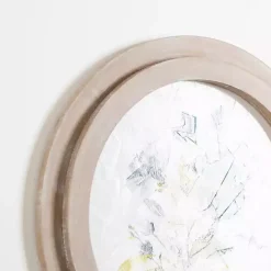 Round Blue Florals I Framed Art Print