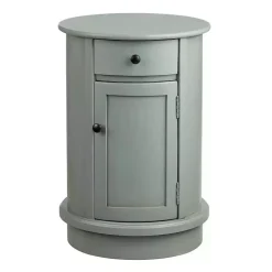 Round Gray Beckly Accent Table