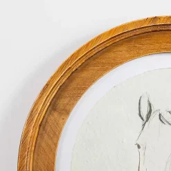 Round Horse Portrait Framed Art Print