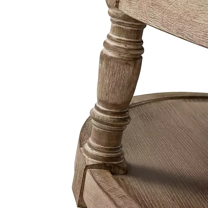 Round Ivory Cepheus Tufted Ottoman