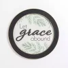 Round Let Grace Abound Wall Plaque
