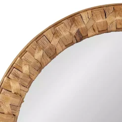 Round Natural Woven Water Hyacinth Wall Mirror