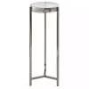 Round Pewter Aguilar Accent Table