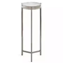 Round Pewter Aguilar Accent Table