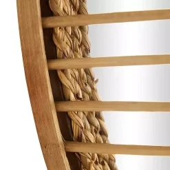 Round Seagrass and Bamboo Wall Mirror