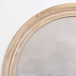 Round Winter Barn Framed Art Print