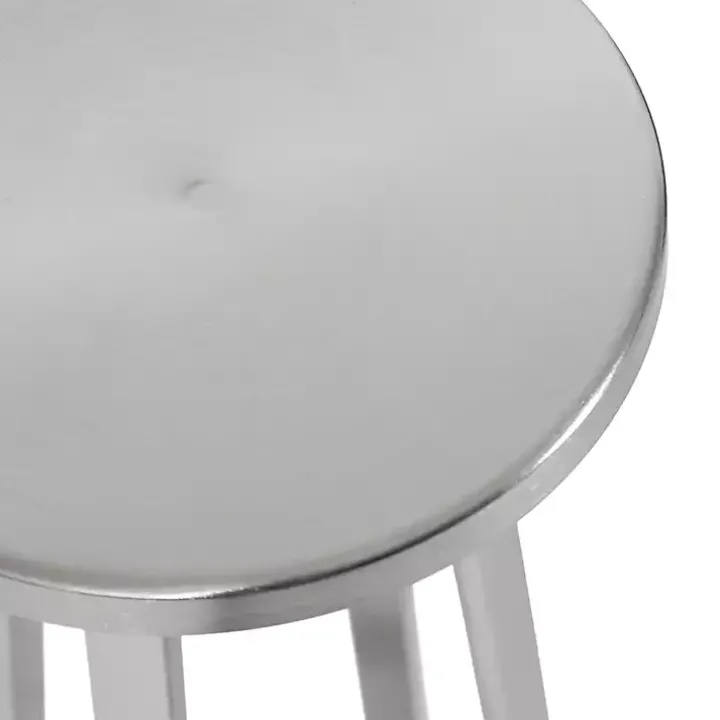 Round Zia Silver Metal Accent Table