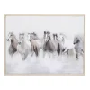 Running Horses Framed Canvas Art Print