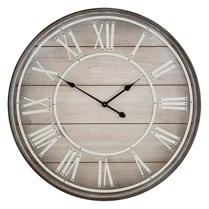 Rustic Charm Wood Wall Clock