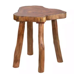 Rustic Natural Woodland Accent Table