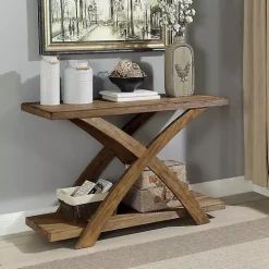 Rustic Oak Wood Juna Console Table