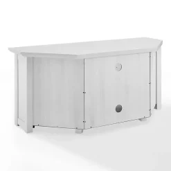 Rustic White Katy-Corner TV Stand