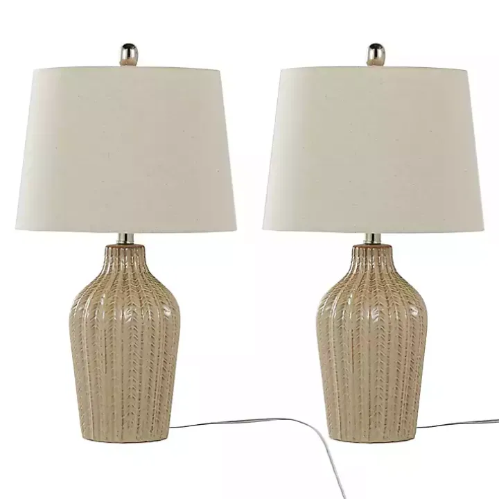 Sand Rockwell Table Lamps, Set of 2