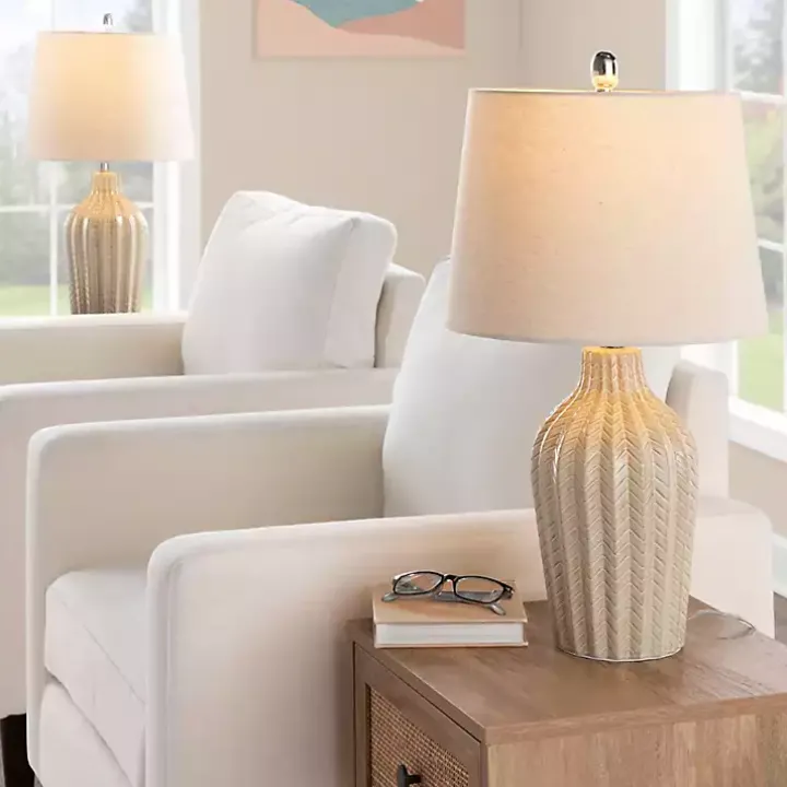 Sand Rockwell Table Lamps, Set of 2