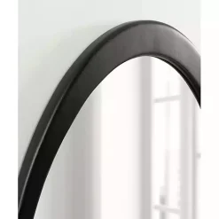 Satin Black Asymmetrical Wall Mirror