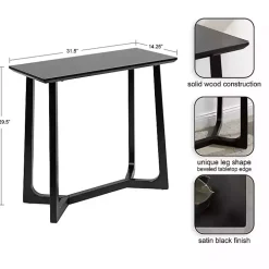 Satin Black Olivia Console Table