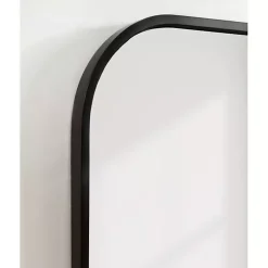Satin Black Wide Arch Wall Mirror