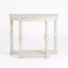 Savannah Cream Distressed Half Moon Console Table