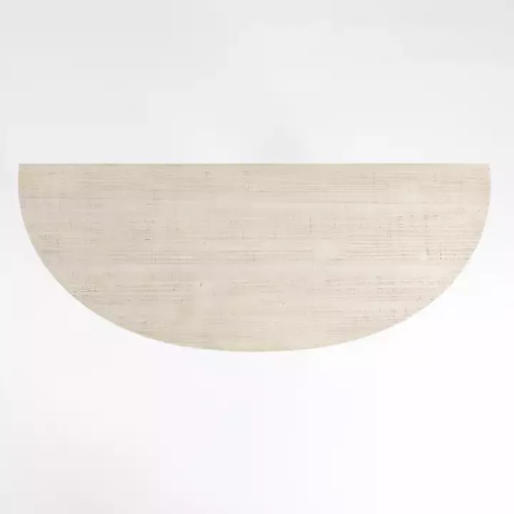 Savannah Cream Distressed Half Moon Console Table