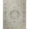 Sea Green Vintage Medallion Area Rug, 7x10