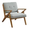 Seafoam Mid-Century Pecan Finish Accent Chair