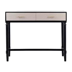 Serena 2-Drawer Black Console Table