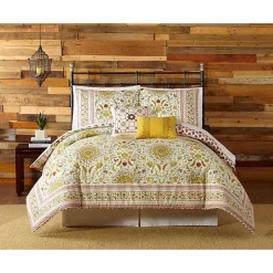 Shyla Yellow Vinework Queen 5-pc. Comforter Set