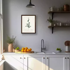 Sida Greenery Black Beaded Framed Art Print