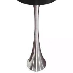 Silver and Black Tapered Table Lamps, Set of 2