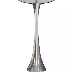 Silver and Black Tapered Table Lamps, Set of 2