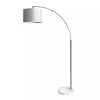 Silver Curved Floor Lamp with Marble Base