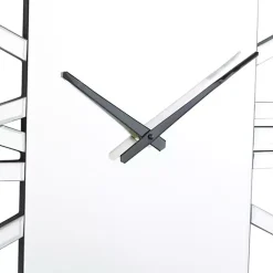 Silver Glass Frame Wall Clock