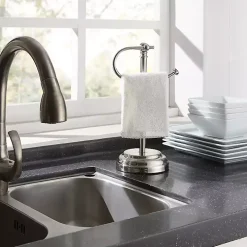 Silver Hook Countertop Towel Holder