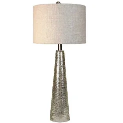 Silver Mercury Glass Cone Table Lamp