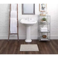 Silver Reversible Cotton Bath Mat, 45 in.