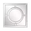 Silver Windowpane Square Wall Mirror