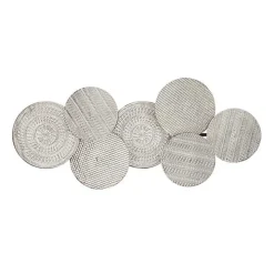 Silvery Rivers Layered Disks Wall Plaque
